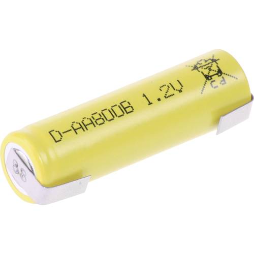 Mexcel -AA800B Spezial-Akku Mignon (AA) U-Lötfahne, Flat-Top NiCd 1.2 V 800 mAh 1 St.