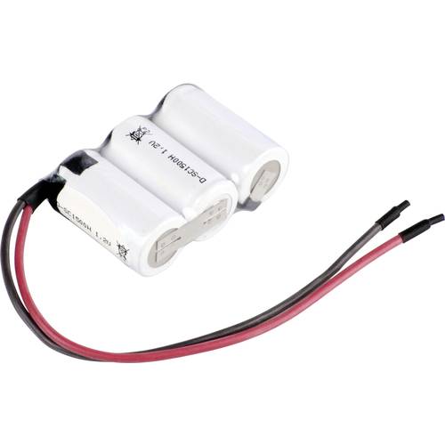 Thumbnail - Mexcel Reihe F1x3 Akkupack 3x Sub-C hochtemperaturfähig, Kabel, Flat-Top NiCd 3.6 V 1500 mAh