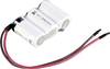 Mexcel Reihe F1x3 Akkupack 3x Sub-C hochtemperaturfähig, Kabel, Flat-Top NiCd 3.6 V 1500 mAh