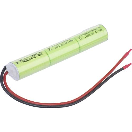 Mexcel Inline L1x3 Akkupack 3x Sub-C hochtemperaturfähig, Kabel, Flat-Top NiMH 3.6 V 2500 mAh