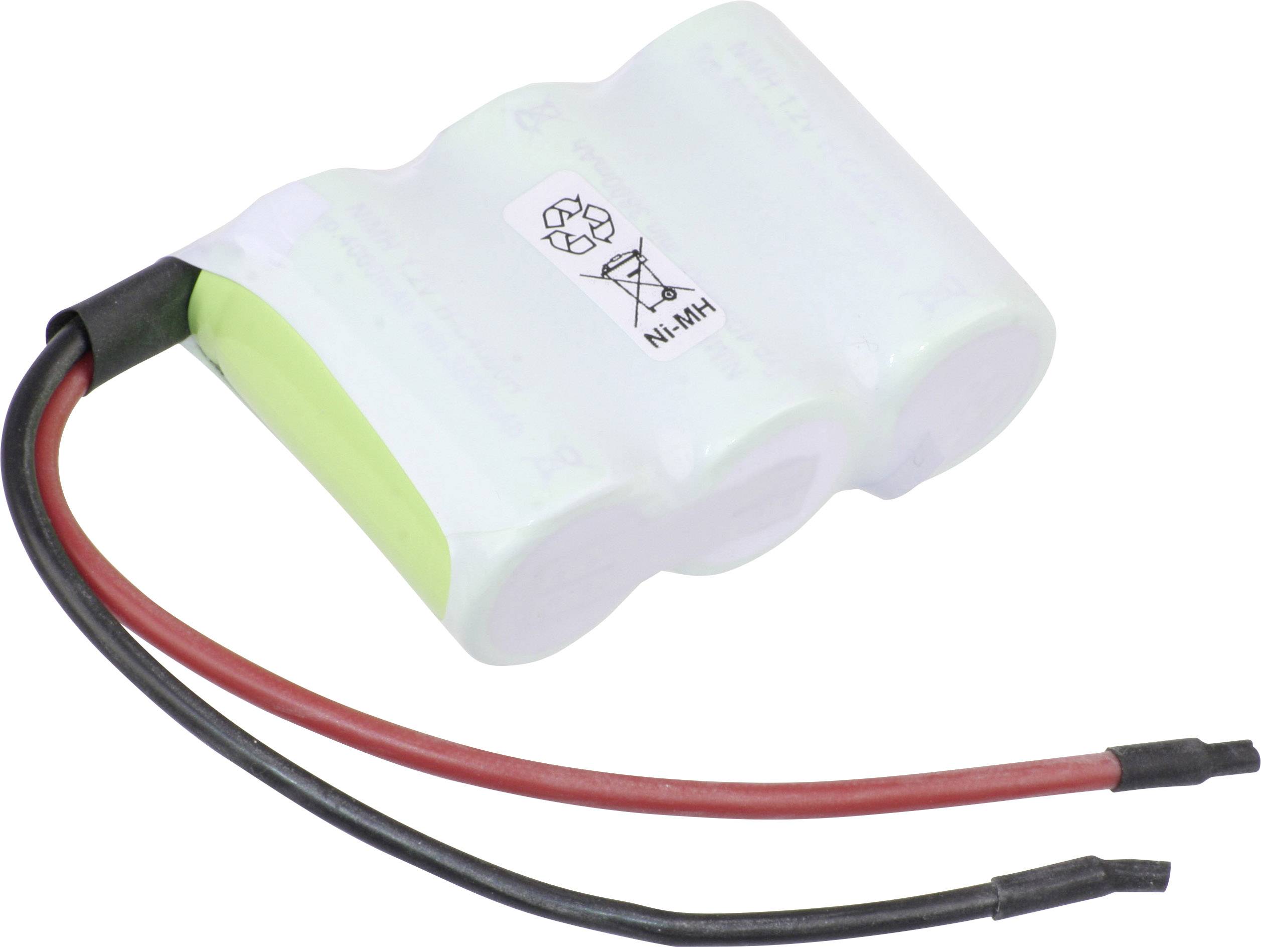 Mexcel Reihe F1x3 Akkupack 3x Baby (C) hochtemperaturfähig, Kabel, Flat-Top NiMH 3.6 V 4000 mAh