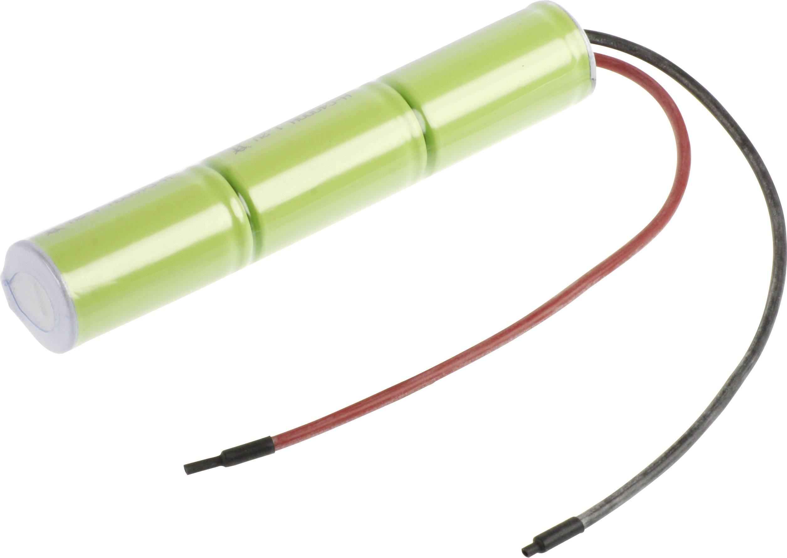 Mexcel Inline L1x3 Akkupack 3x Baby (C) hochtemperaturfähig, Kabel, Flat-Top NiMH 3.6 V 4000 mAh