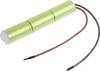 Mexcel Inline L1x3 Akkupack 3x Baby (C) hochtemperaturfähig, Kabel, Flat-Top NiMH 3.6 V 4000 mAh