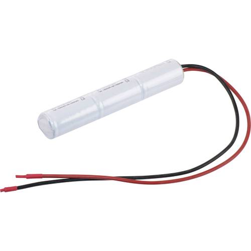 Thumbnail - Mexcel Inline L1x3 Akkupack 3x Sub-C hochtemperaturfähig, Kabel, Flat-Top NiCd 3.6 V 1500 mAh