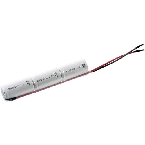 Thumbnail - Mexcel Inline F1x3 Akkupack 3x Baby (C) Kabel, Flat-Top NiCd 3.6 V 2500 mAh