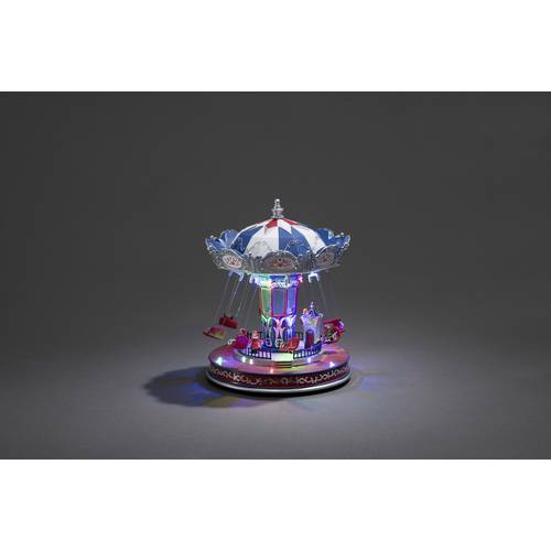 Konstsmide 3443-000 LED-Szenerie Karussell RGBW LED Bunt wählbare Energieversorgung, mit Animation, mit Weihnachtslieder...