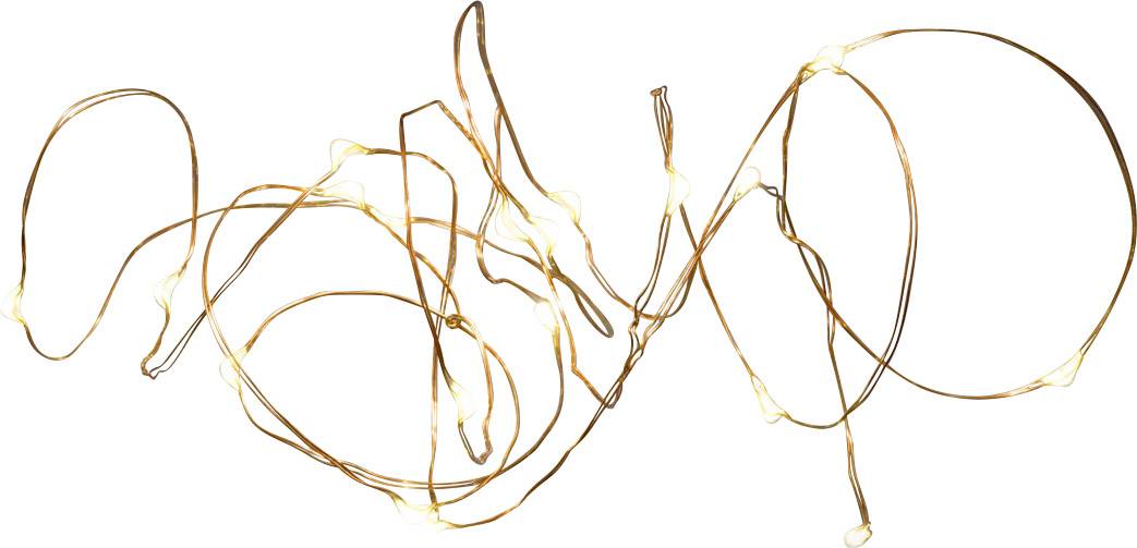 Konstsmide 1460-160 Micro-Lichterkette Innen batteriebetrieben Anzahl Leuchtmittel 20 LED Warmweiß Beleuchtete Länge: 1.-2