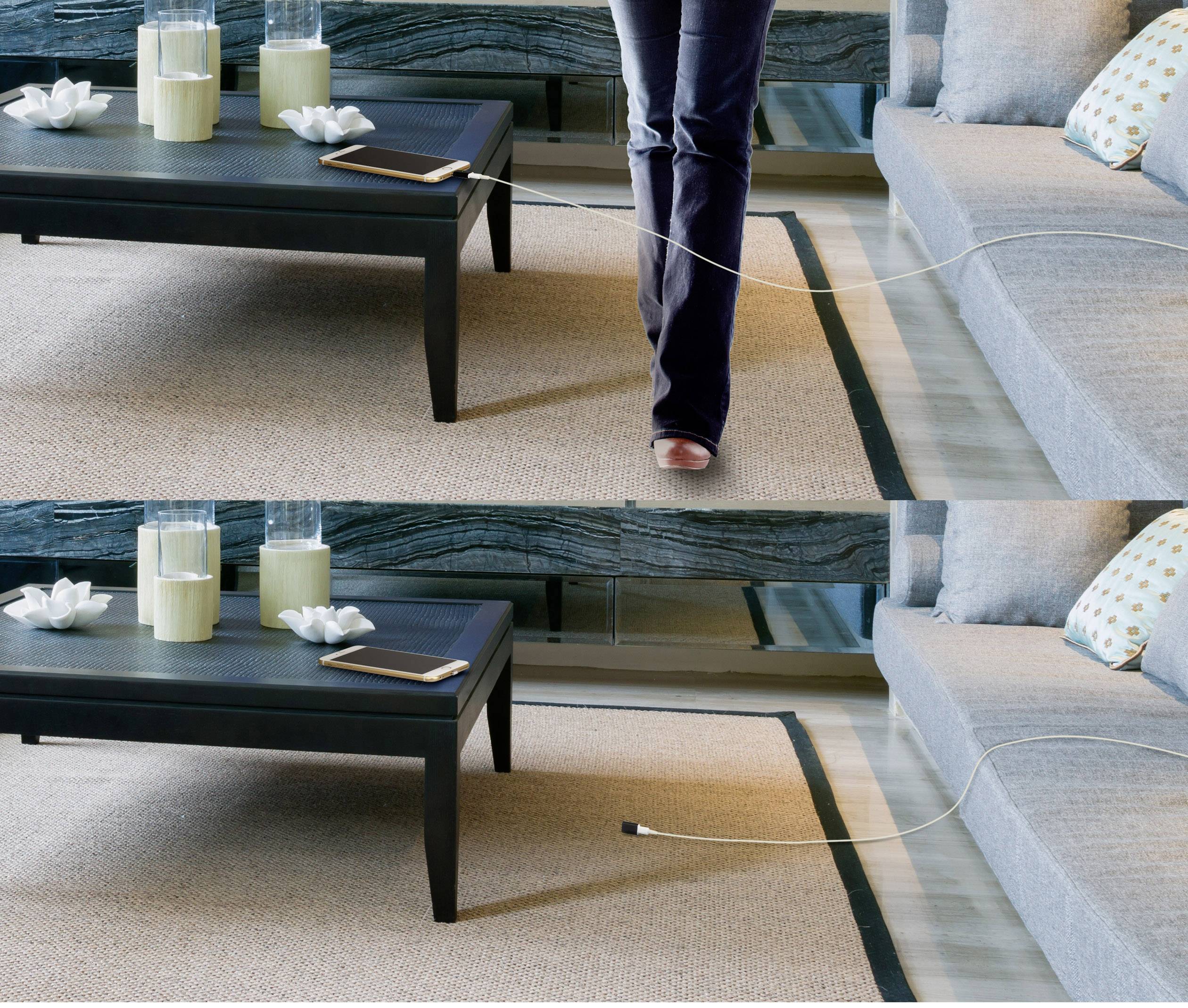 Renkforce USB-Kabel Schwarz magnetischer Stecker, vergoldete Steckkontakte RF4472910-6