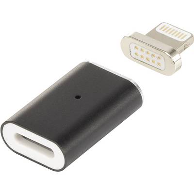 Renkforce USB-Kabel Schwarz magnetischer Stecker, vergoldete Steckkontakte RF4472910-1