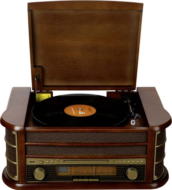 Denver MCR-50 MUSICCENTER USB-Plattenspieler  Holz, Natur