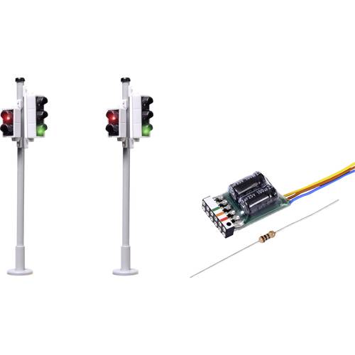 Viessmann Modelltechnik 5095 H0 2er Set Verkehrsampel inkl. Fußgängerampel Fertigbaustein