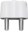 BELI-BECO 61/15ws Miniatur-Bananenstecker Stecker, gerade Stift-Ø: 2.6 mm Weiß 1 St.
