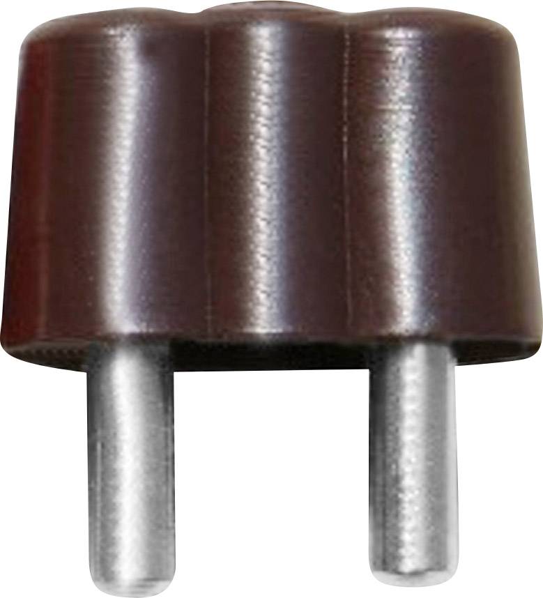 BELI-BECO 61/15br Miniatur-Bananenstecker Stecker, gerade Stift-Ø: 2.6 mm Braun 1 St.