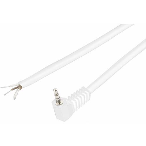 TRU COMPONENTS 1582538 Klinken-Steckverbinder 3.5 mm Stecker, gewinkelt Polzahl: 3 Stereo Weiß 1 St.