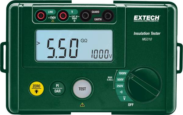 Extech MG310 Isolationsmessgerät 250 V, 500 V, 1000 V 5.5 GΩ
