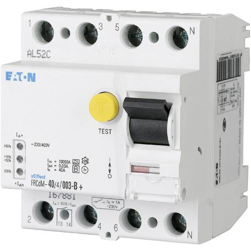 Eaton 167897 FRCDM-40/4/03-G/B FI-Schutzschalter allstromsensitiv 4polig 40 A 0.3 A 240 V, 415 V