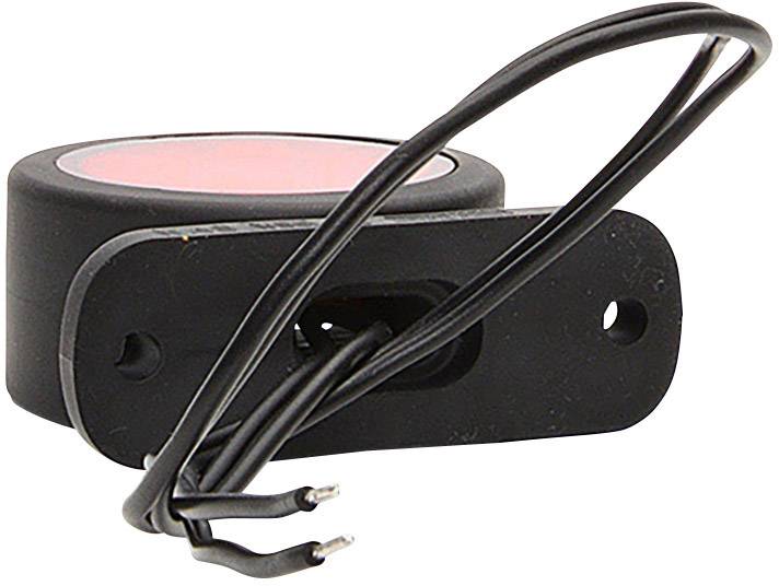 Ein schwarzer elektrischer Sensor mit freiliegenden Drähten ist abgebildet. Der Sensor scheint für den Einbau in ein Gerät vorgesehen zu sein.