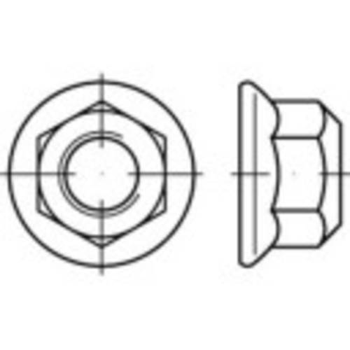 TOOLCRAFT 149252 Sechskantmuttern mit Flansch M16 13023 Stahl 50 St.
