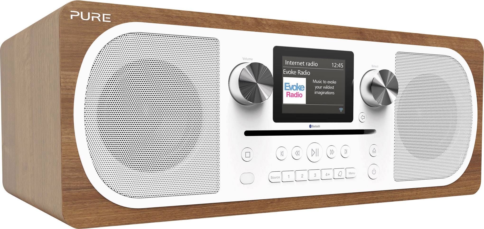 Pure Evoke C F6 Internet Tischradio Dab Ukw Aux Bluetooth Cd Internetradio Spotify Holz Kaufen