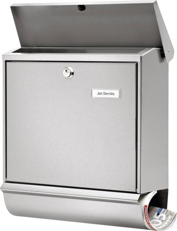 Burg Wächter 32680 COMFORT-Set 39130 NI Briefkasten Edelstahl Silber Schlüsselschloss