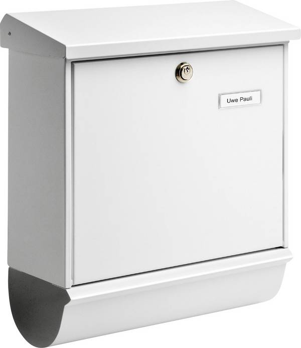 Burg Wächter 32670 COMFORT-Set 91300 W Briefkasten Stahlblech Weiß Schlüsselschloss
