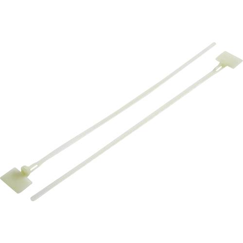 TRU COMPONENTS 1592847 TC-MHVC100203 Kabelbinder 101 mm 3.60 mm Transparent mit Beschriftungsfeld, Lösbar 100 St.