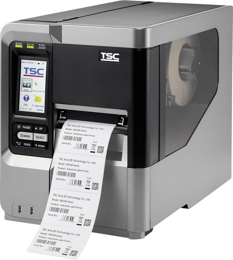TSC MX240 Etikettendrucker Thermotransfer 203 x 203 dpi Etikettenbreite (max.): 114 mm USB, RS-232, Parallel, LAN