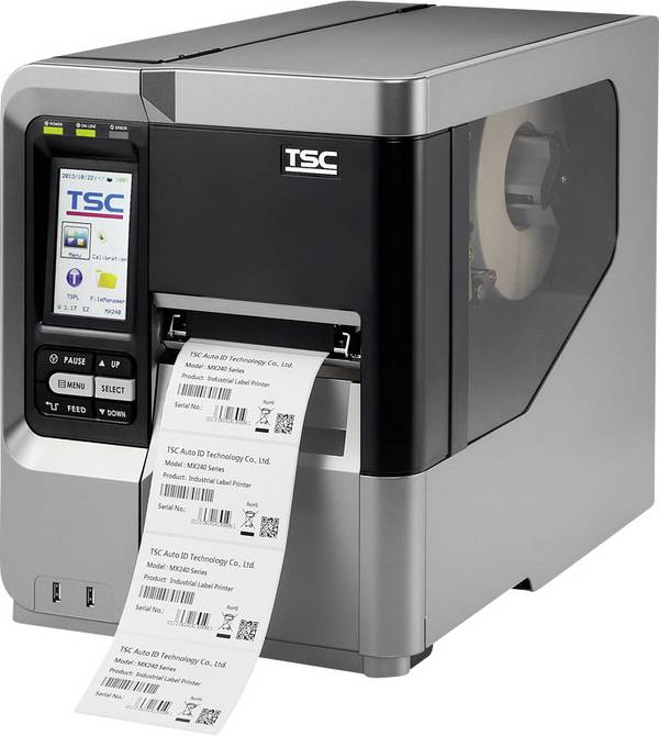 TSC MX240 Etikettendrucker  Thermotransfer 203 x 203 dpi Etikettenbreite (max.): 114 mm USB, RS-232, Parallel, LAN