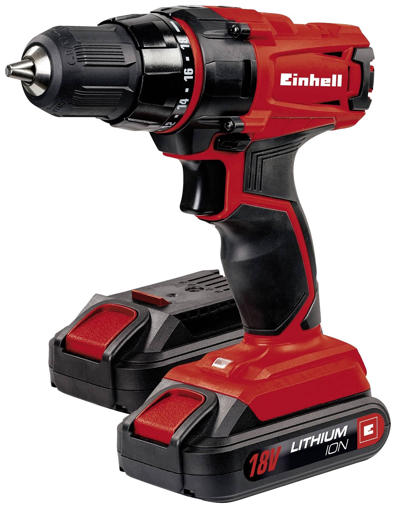 Einhell TC-CD 18-2 Li 4513820 Borrskruvdragare batteri 18 V 1500 mAh Li-Ion inkl. väska, inkl. 2x batterier