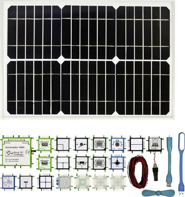 Brick´R´Knowledge ALL-BRICK-0484 Solar Set Erneuerbare Energien Experimentier-Set