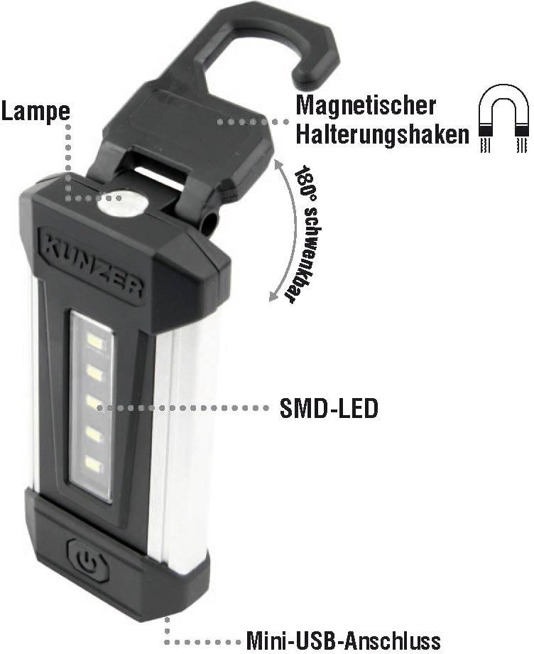 Kunzer PL-051 Smd-LED Arbeitslampe Orange//Aluminium