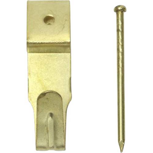 SWG 97709980 Wandhaken mit Stahlnadel SET Gr. 0/1/2, vermessingt Stahl vermessingt 6 St.