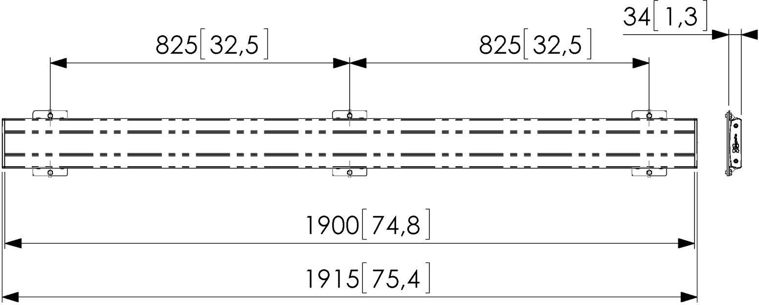 Vogels PFB 3419 Display-Adapterbar - silber-1
