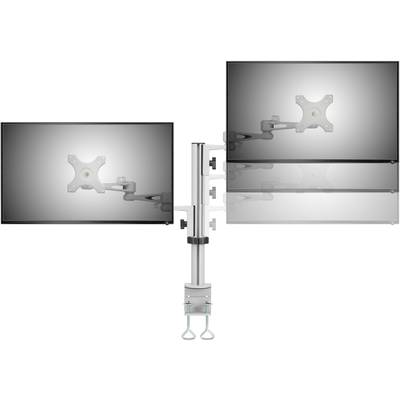 SpeaKa Professional SP-5986112 2fach Monitor-Tischhalterung 33,0 cm (13") - 68,6 cm (27") Grau Höhenverstellbar, Neigbar
