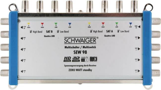 SCHWAIGER SAT-Multischalter Schwaiger 9x8 eco passiv, ohne Stroman.