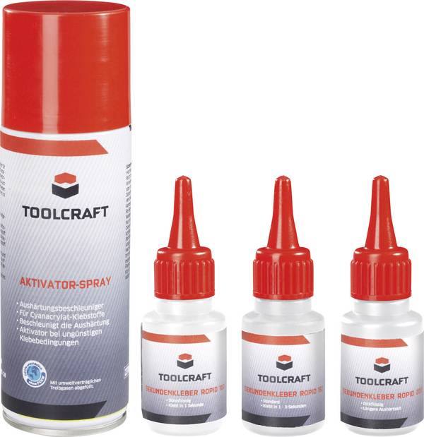 TOOLCRAFT  Klebeset W047681 4 Teile