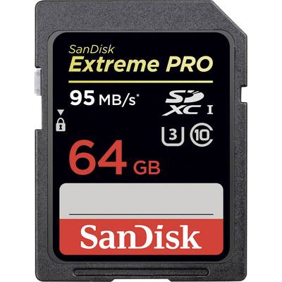 SanDisk Extreme PRO® SDXC-Karte  64 GB Class 10, UHS-I, UHS-Class 3, v30 Video Speed Class 