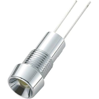 Ein metallischer, zylindrischer elektrische Bauteil mit zwei langen Anschlüssen, typischerweise verwendet in Elektronikprojekten.