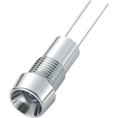 Ein zylindrischer, metallischer LED-Lampensockel mit zwei langen Stiften zur elektrischen Verbindung.