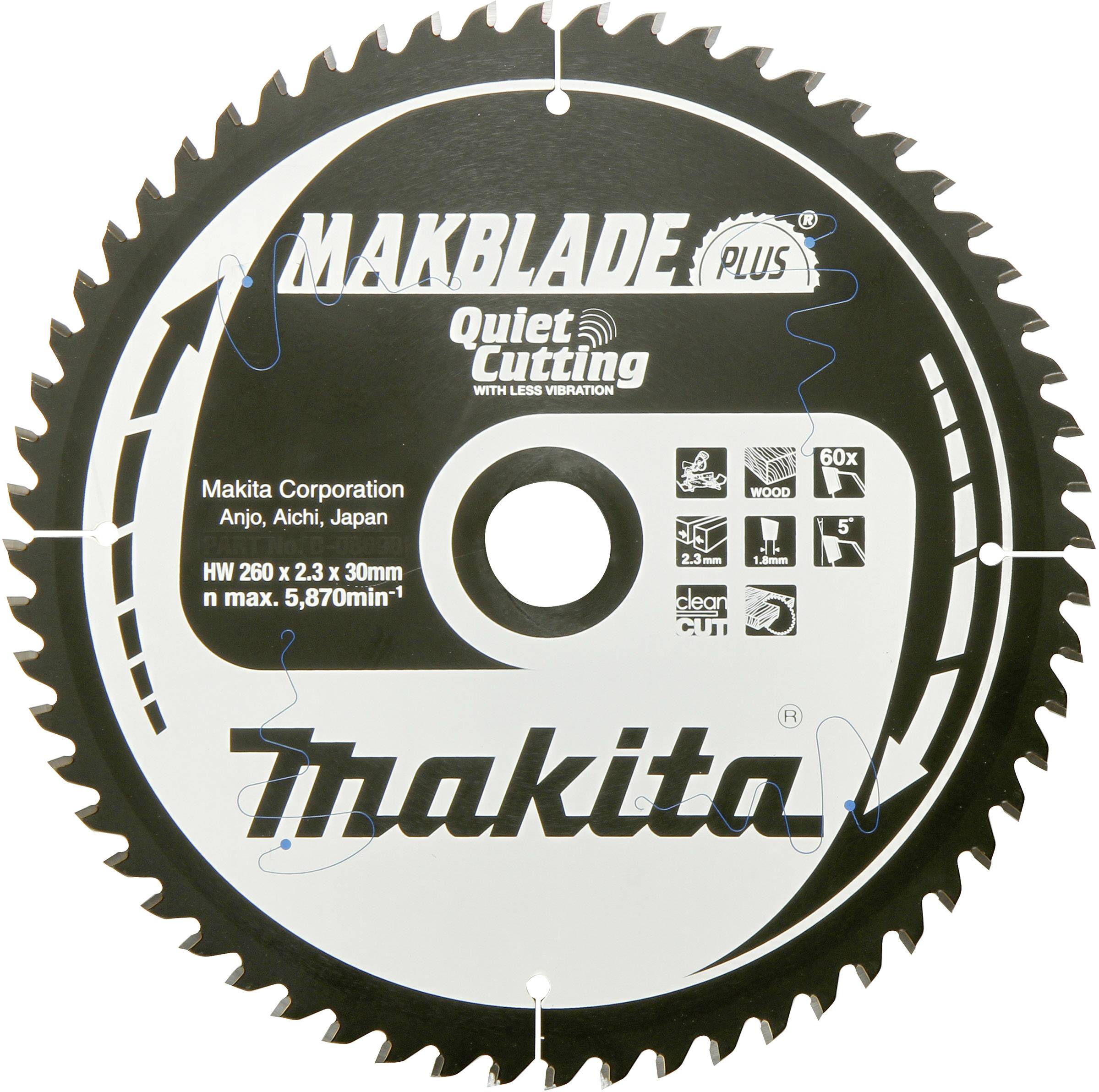 Makita MAKBLADE B-32487 Hartmetall Kreissägeblatt 260 x 30 x 1.8 mm  Zähneanzahl: 40 1 St. – Conrad Electronic Schweiz