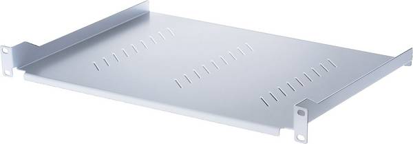 Intellinet 710947 19 Zoll Netzwerkschrank-Geräteboden 2 HE Festeinbau Geeignet für Schranktiefe: ab 450 mm Lichtgrau (RAL 7035)