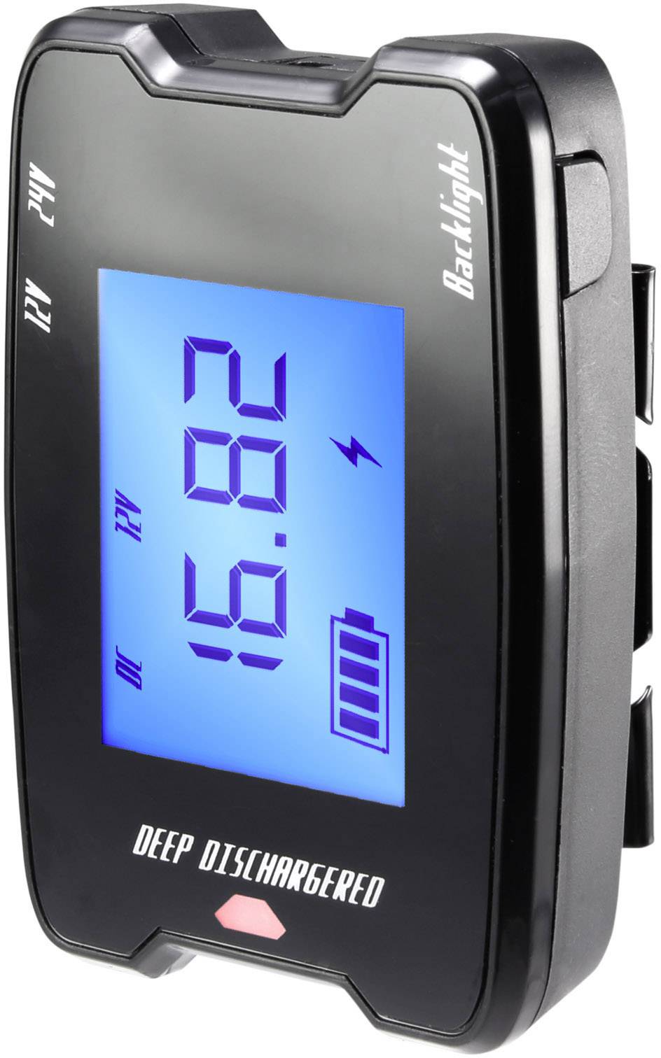 Basetech 12/24 V MW 336 Kfz-Batterietester 12 V, 24 V Akkutest 49 mm x 76 mm x 19 mm-3