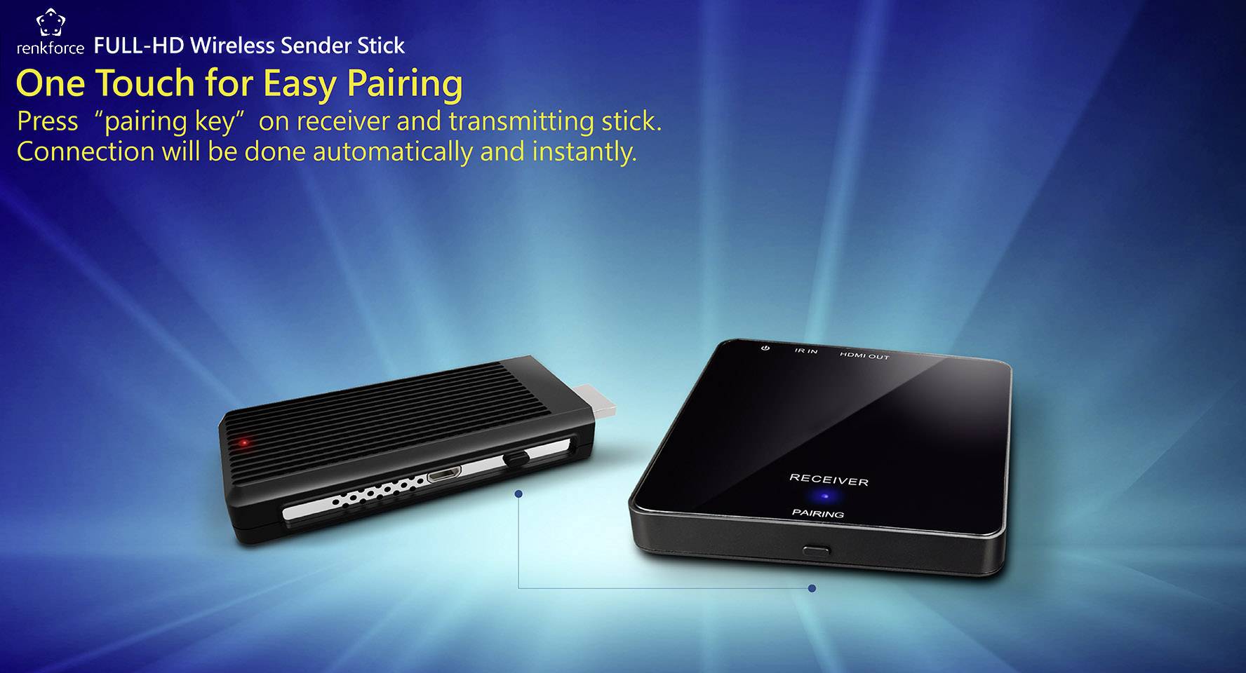 Renkforce RF-HDFS-01 HDMI-Funkübertragung (Set) 30 m 5 GHz 1920 x 1080 Pixel-8