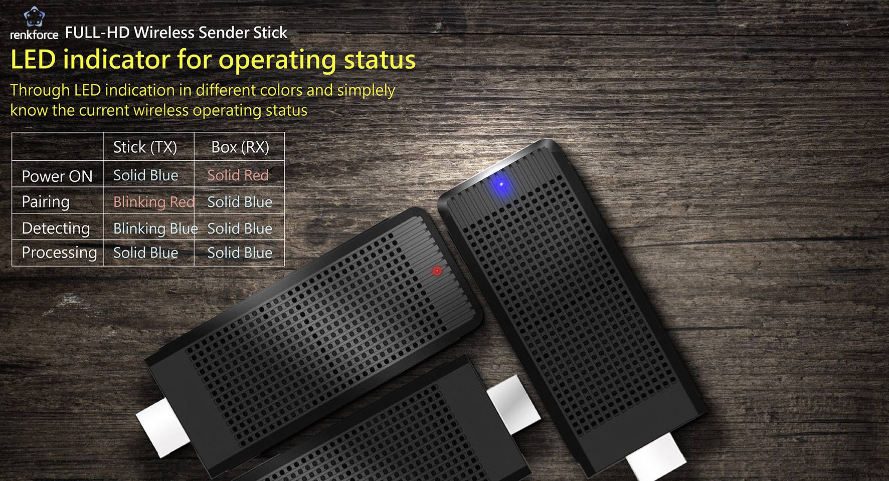 Renkforce RF-HDFS-01 HDMI-Funkübertragung (Set) 30 m 5 GHz 1920 x 1080 Pixel-9