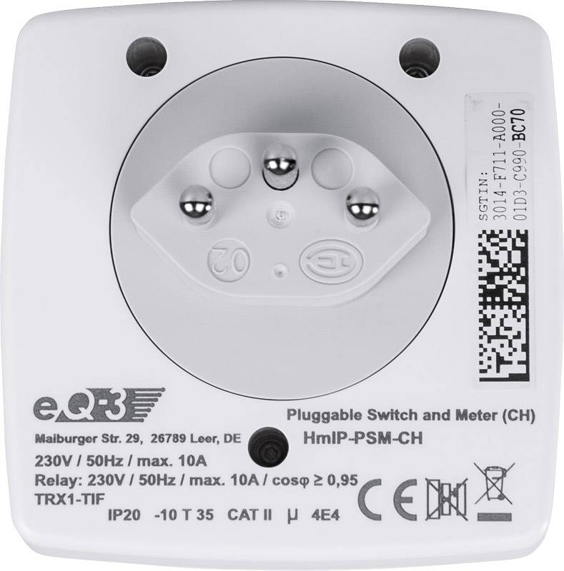 Homematic IP Funk Steckdose mit Messfunktion HmIP-PSM-CH-2