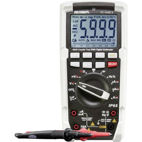 VOLTCRAFT VC-440 E Hand-Multimeter kalibriert (DAkkS-akkreditiertes Labor) digital Strahlwassergeschützt (IP65) CAT III ...