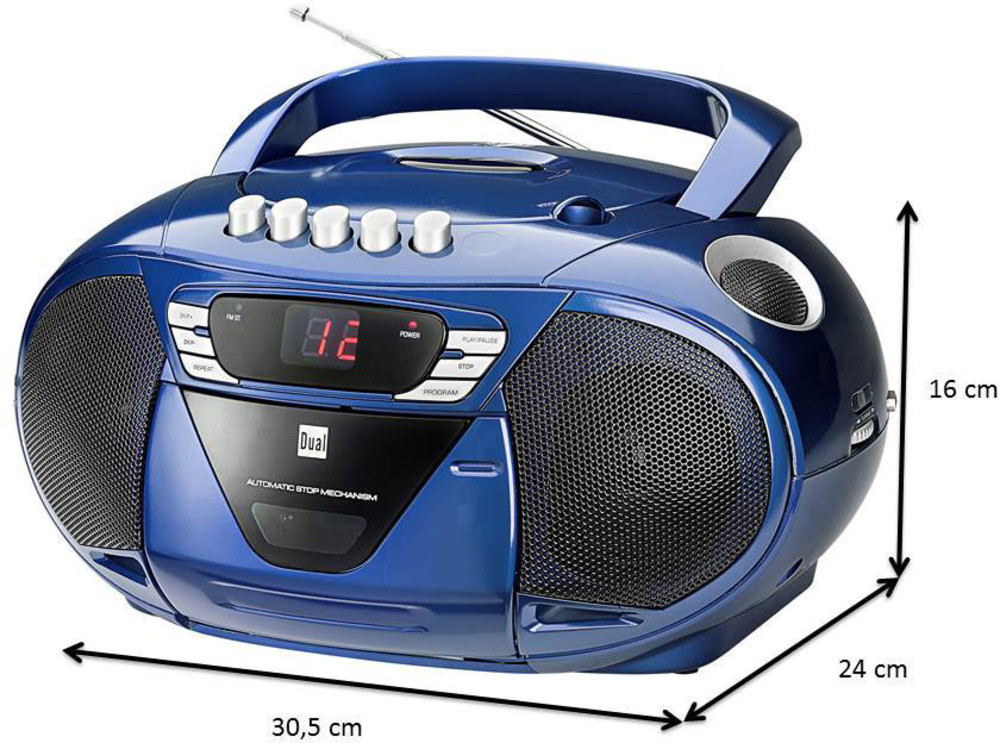 UKW CDRadio Dual P 65 UKW, AUX, CD, Kassette Blau kaufen