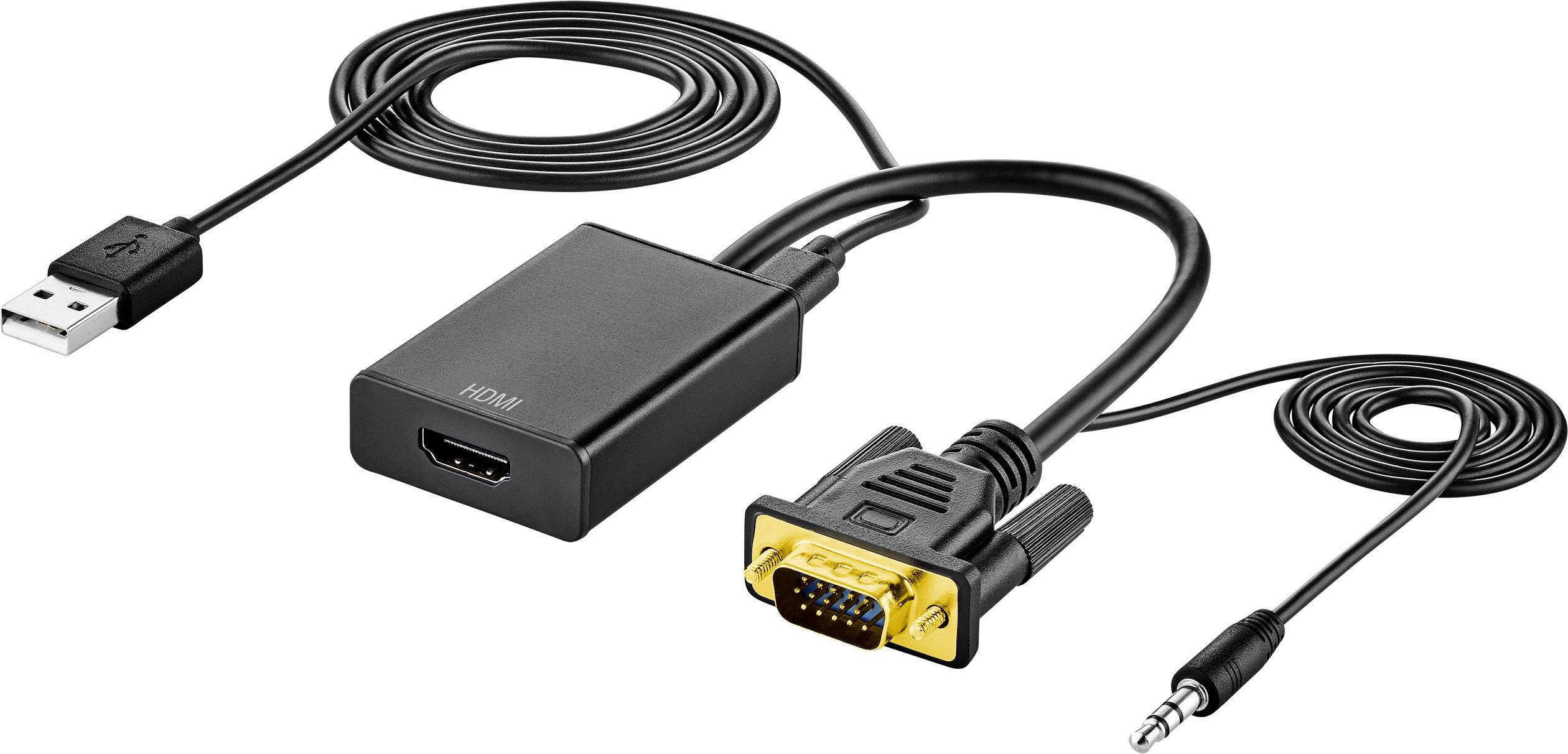 CONRAD AV Adapter [VGA, Klinke - HDMI] 1920 x 1080 Pixel SpeaKa Professional SP-VK/HD