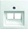 Busch-Jaeger 2fach Abdeckung UAE-/IAE-/ISDN-Steckdose Busch-balance SI Alpinweiß 1803-02-914 1 St.