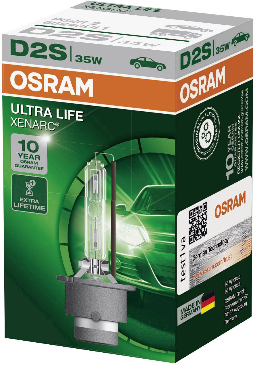 OSRAM 66240ULT Xenon Leuchtmittel Xenarc Ultra Life D2S 35 W 85 V-2